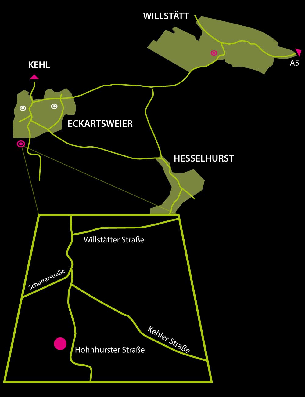 Eckartsweier-Halle-Anfahrt
